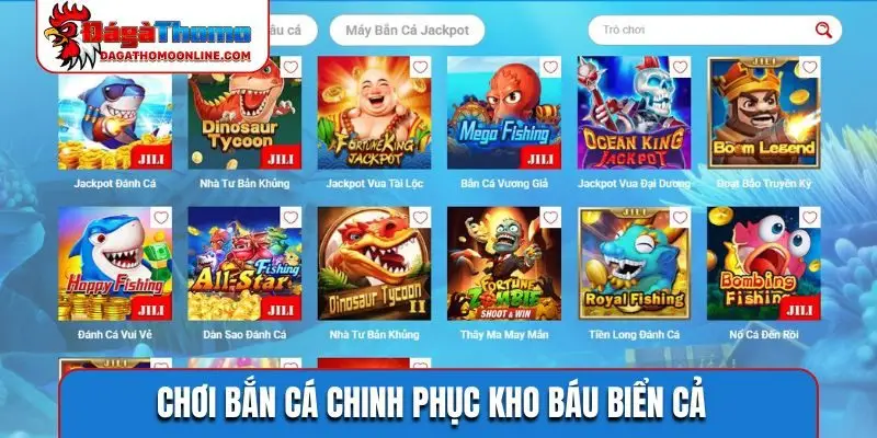 Chơi bắn cá chinh phục kho báu biển cả