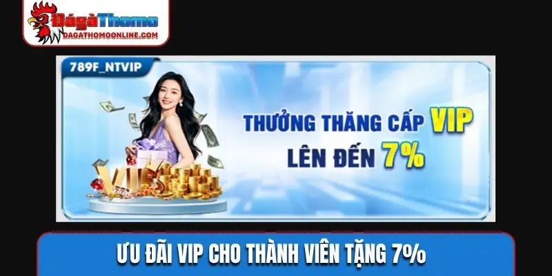 Ưu đãi VIP cho thành viên tặng 7%